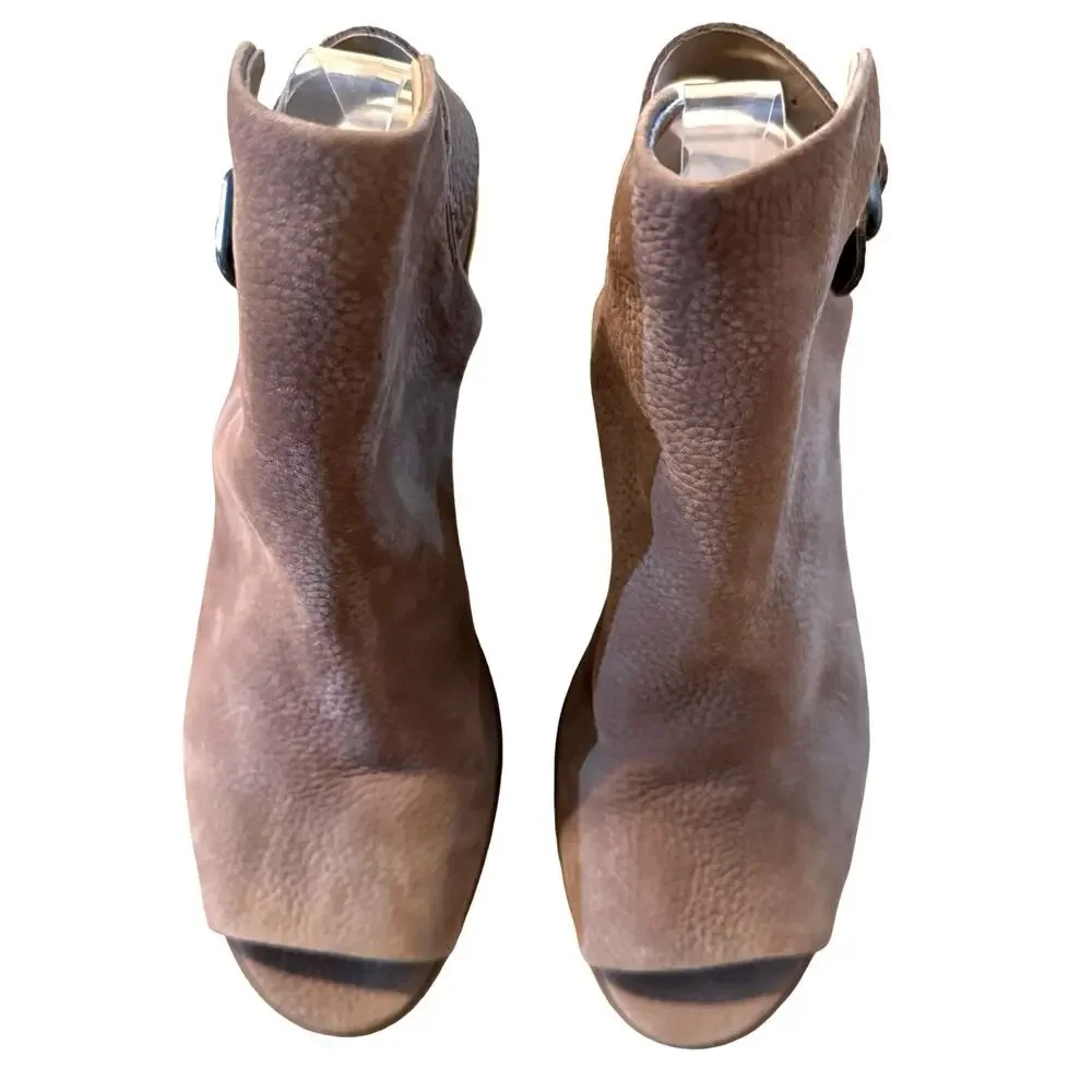 Lucky Brand Bray Slingback Open Toe Chunky Heel Shoes Booties Sandals sz 11